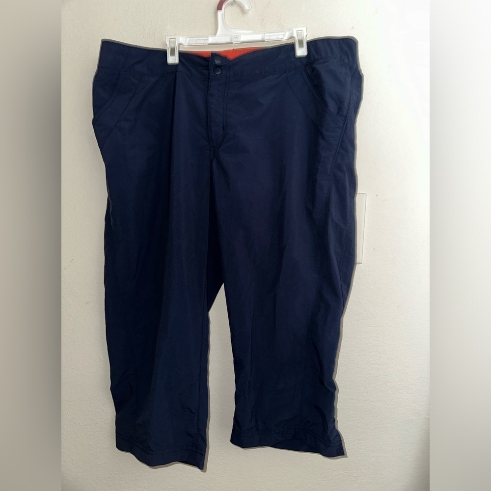Columbia PFG women’s blue cropped straight leg lightweight pants L fishing